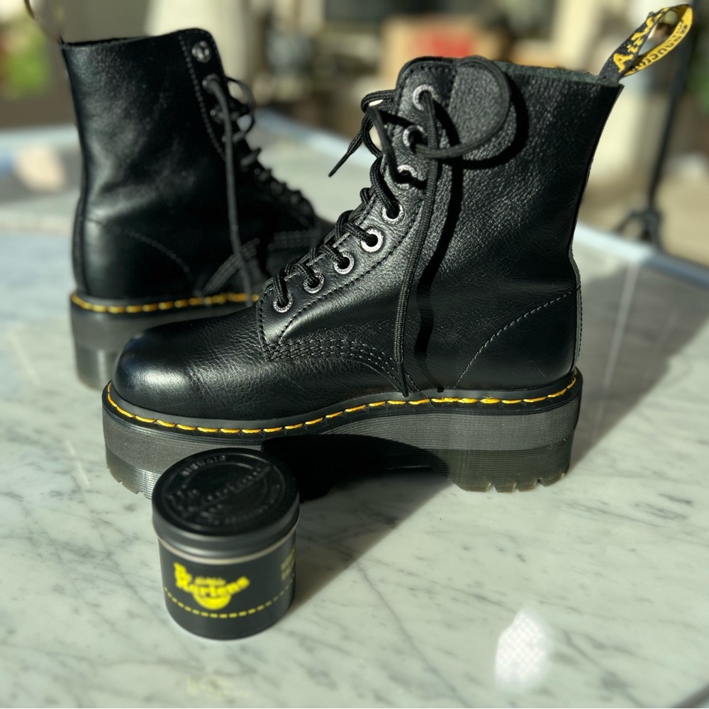 1460 PASCAL MAX LEATHER PLATFORM BOOTS